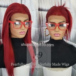 Red head lace front wig